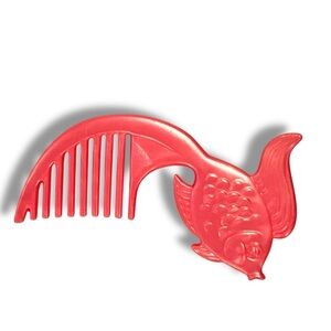 VINTAGE 1990's MATTEL BARBIE DOLL PINK FISH BRUSH / COMB B-1